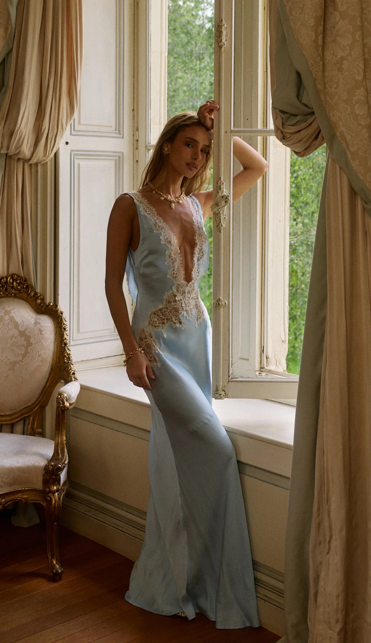 Cassidy Baby Blue Maxi Dress
