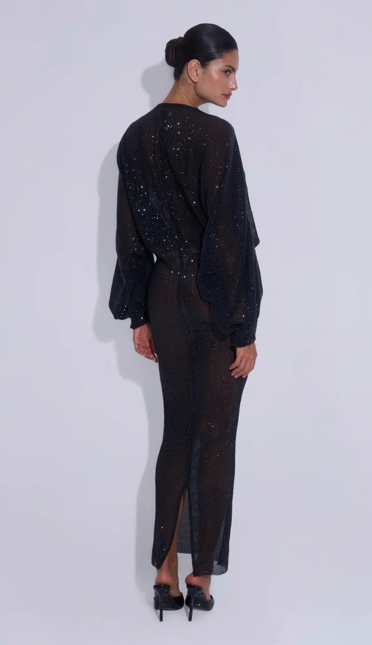Brielle Black Kaftan Gown