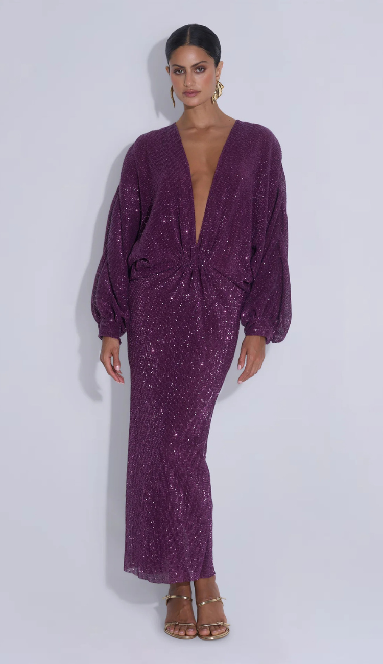 Brielle Violet Kaftan Gown