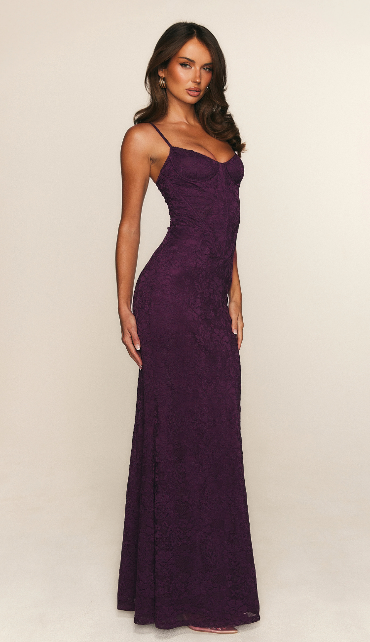 Vivienne Plum Maxi Dress