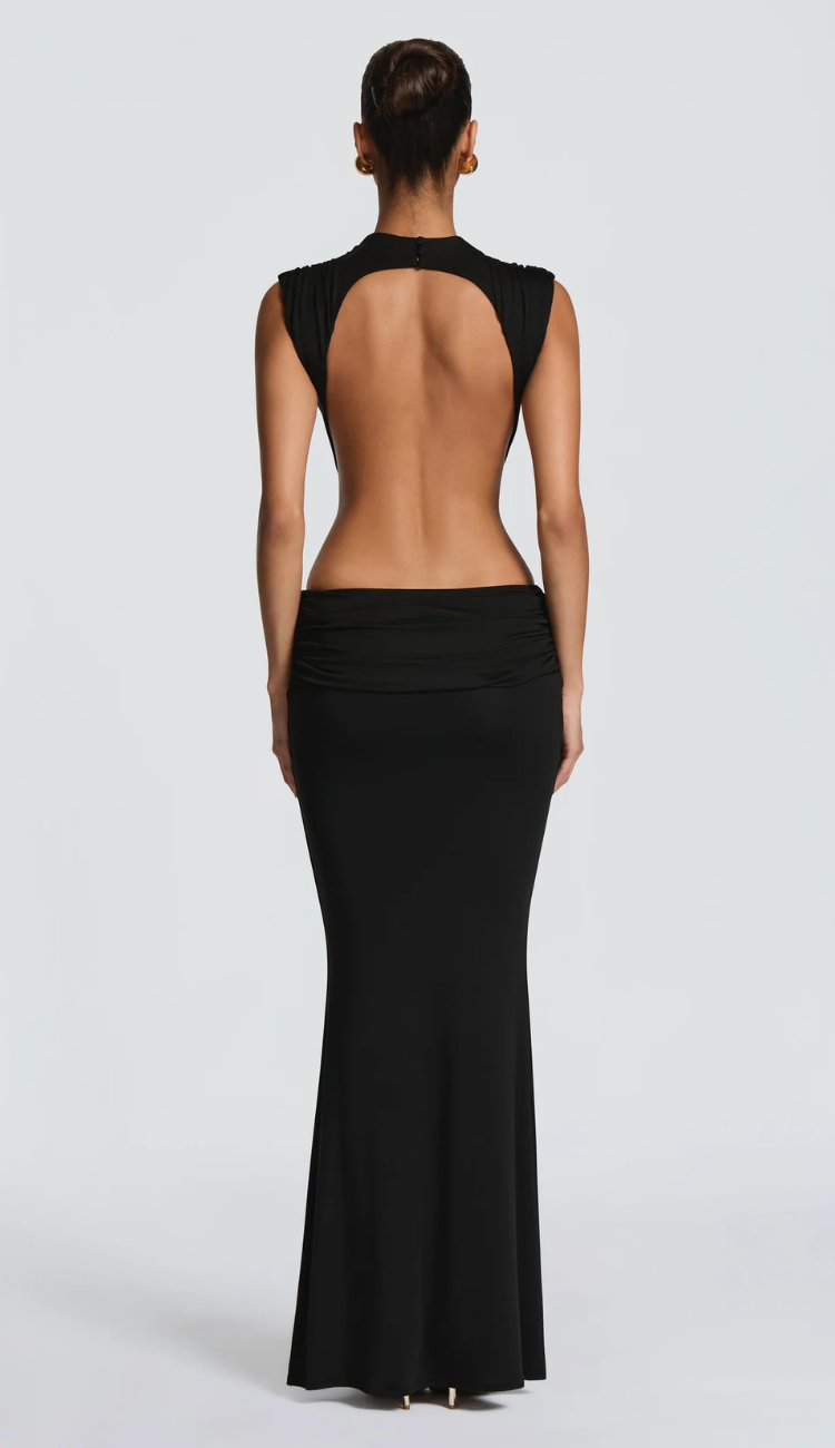 Cosima Black Maxi Dress
