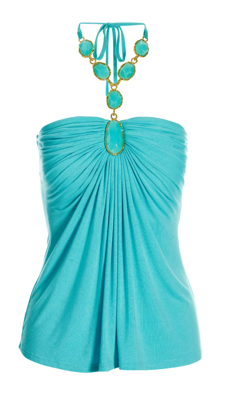 Elise Turquoise Top