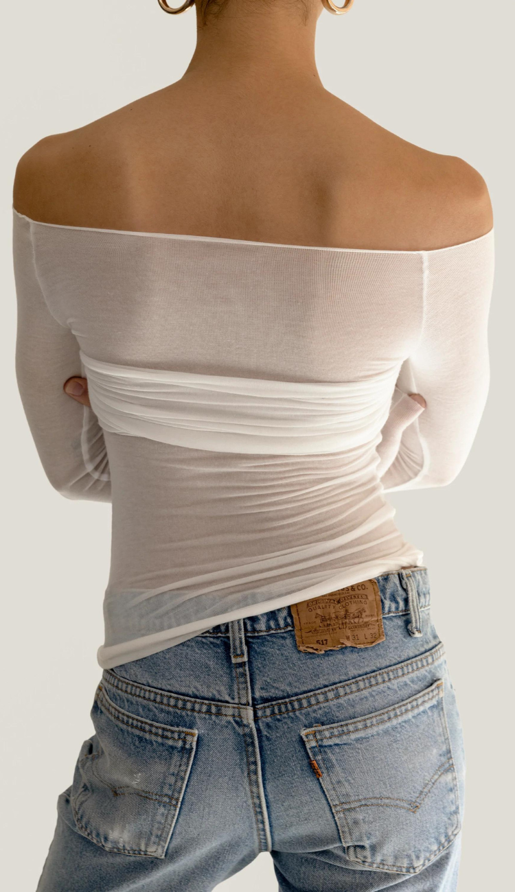 Odette White Blouse