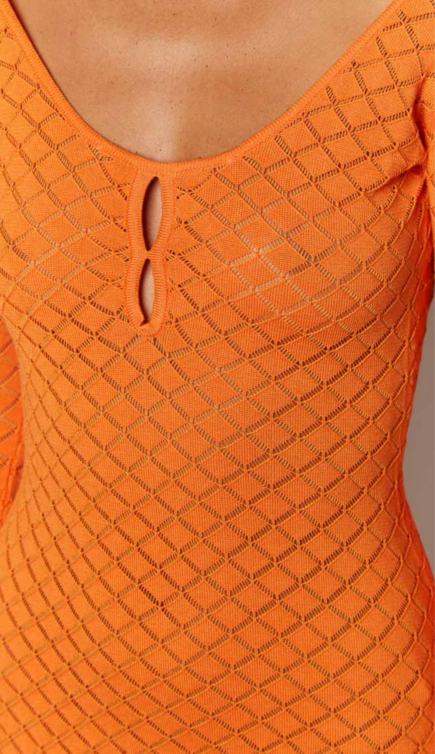Sabo Tangerine Knit Maxi Dress