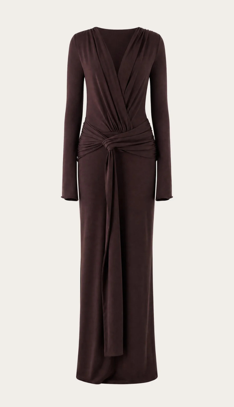 Alix Brown Maxi Dress
