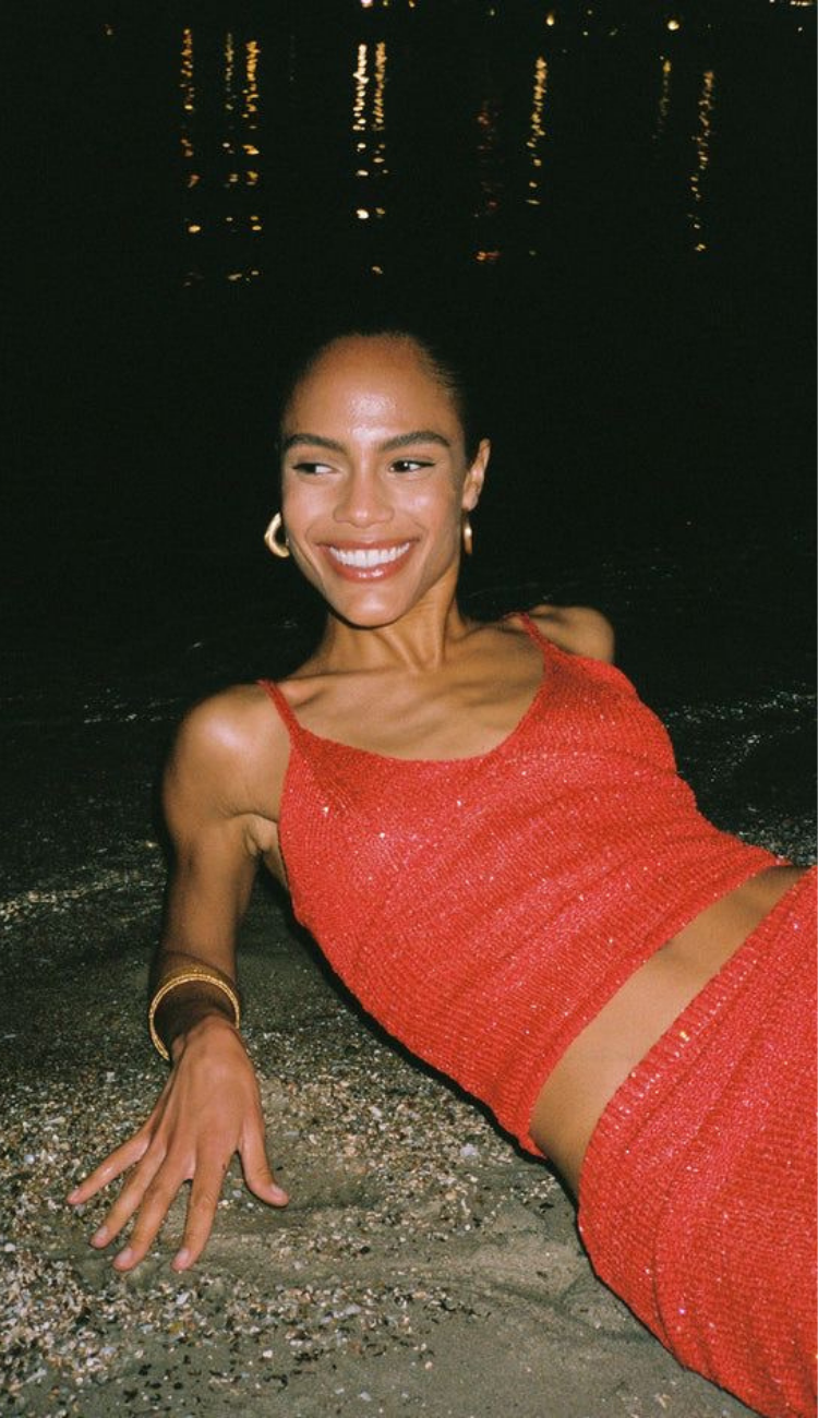 Monique Red Knit Set