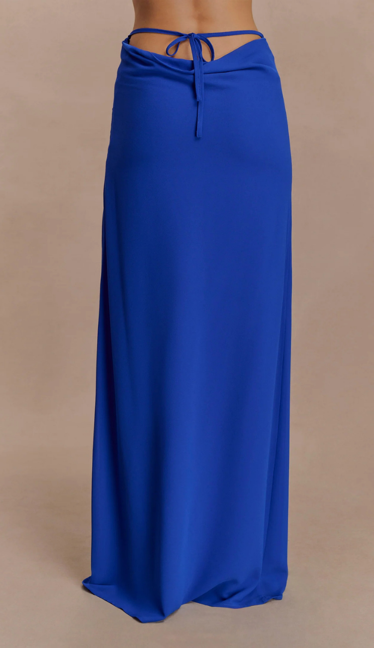 Suki Blue Chiffon Skirt Set