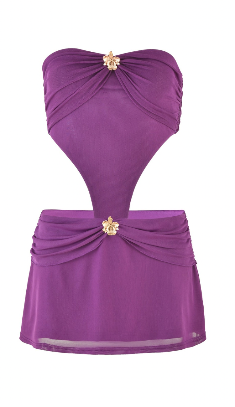 Hanoi Violet Mini Dress