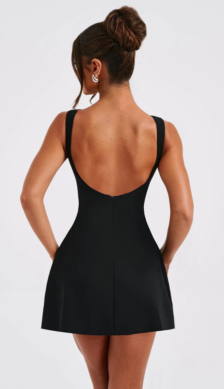 Marietta Black Mini Dress