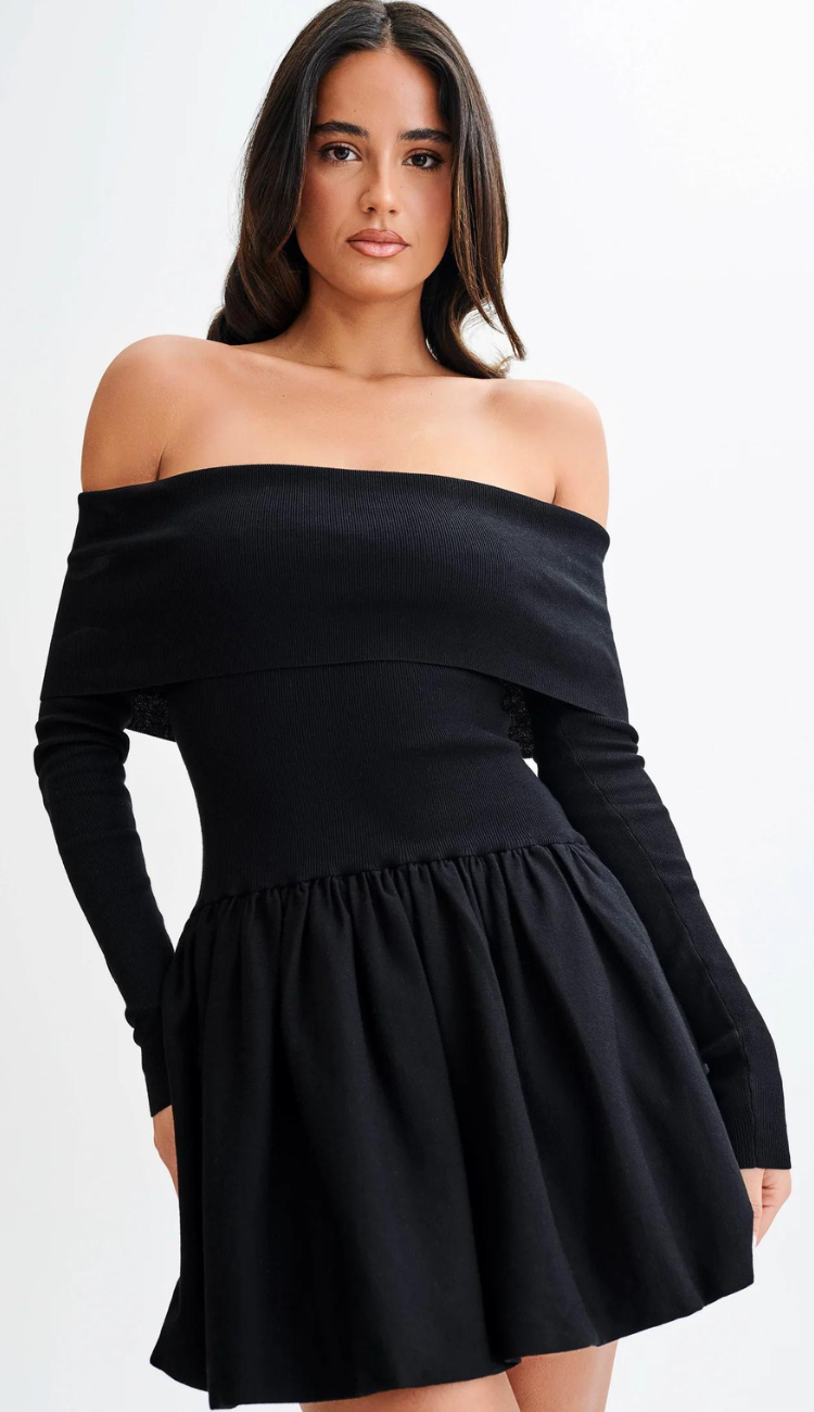 Maylin Black Mini Dress