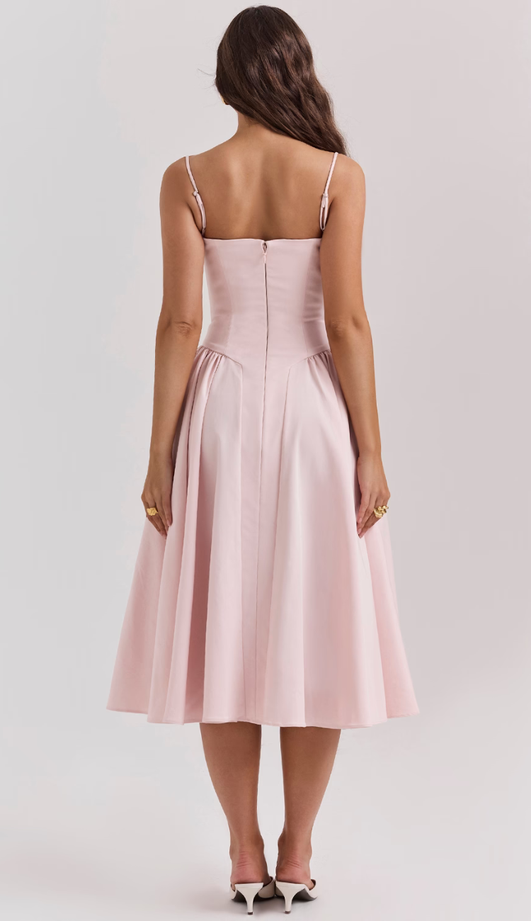 Wyatt Pink Midi Dress