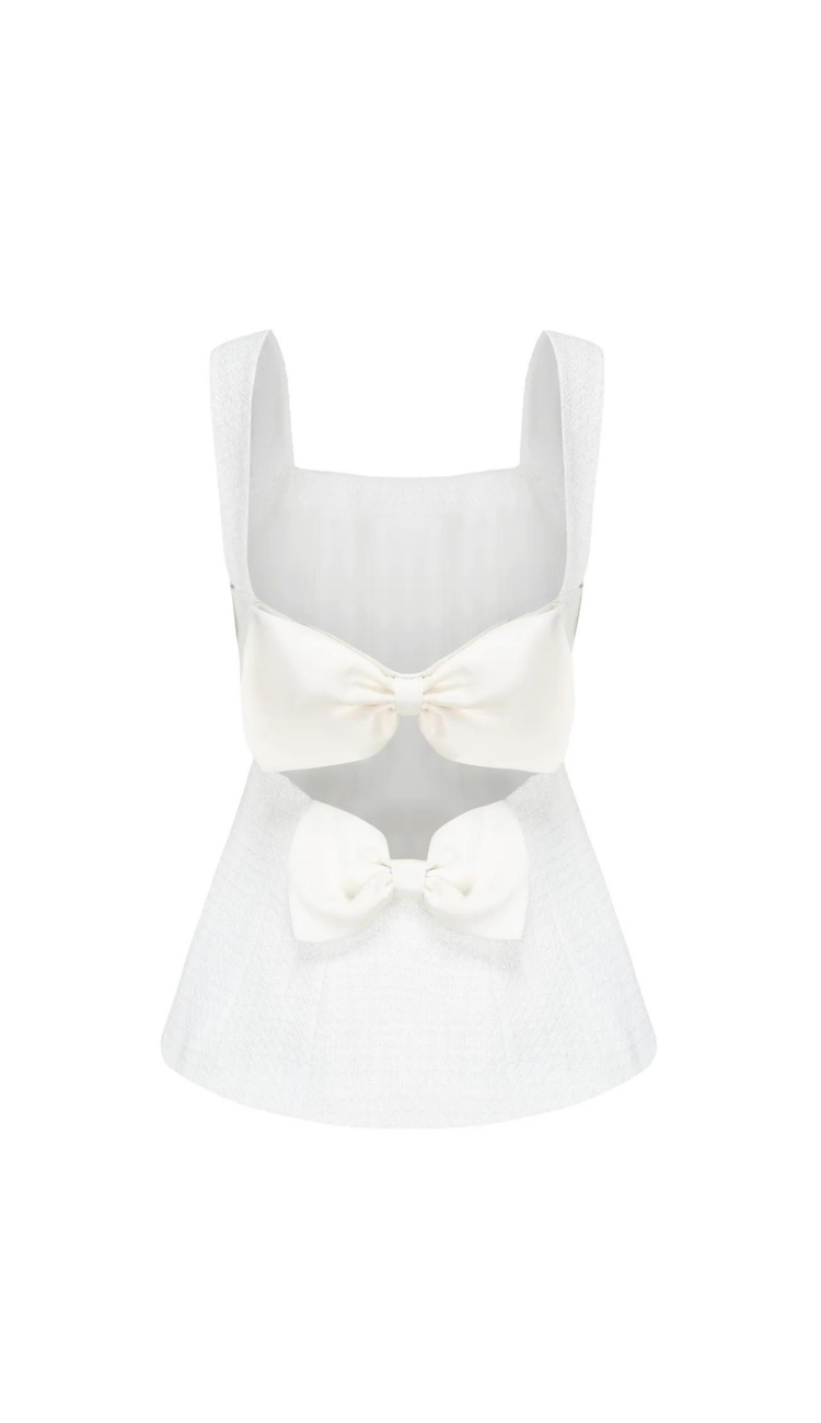 Nicolle White Bow Set