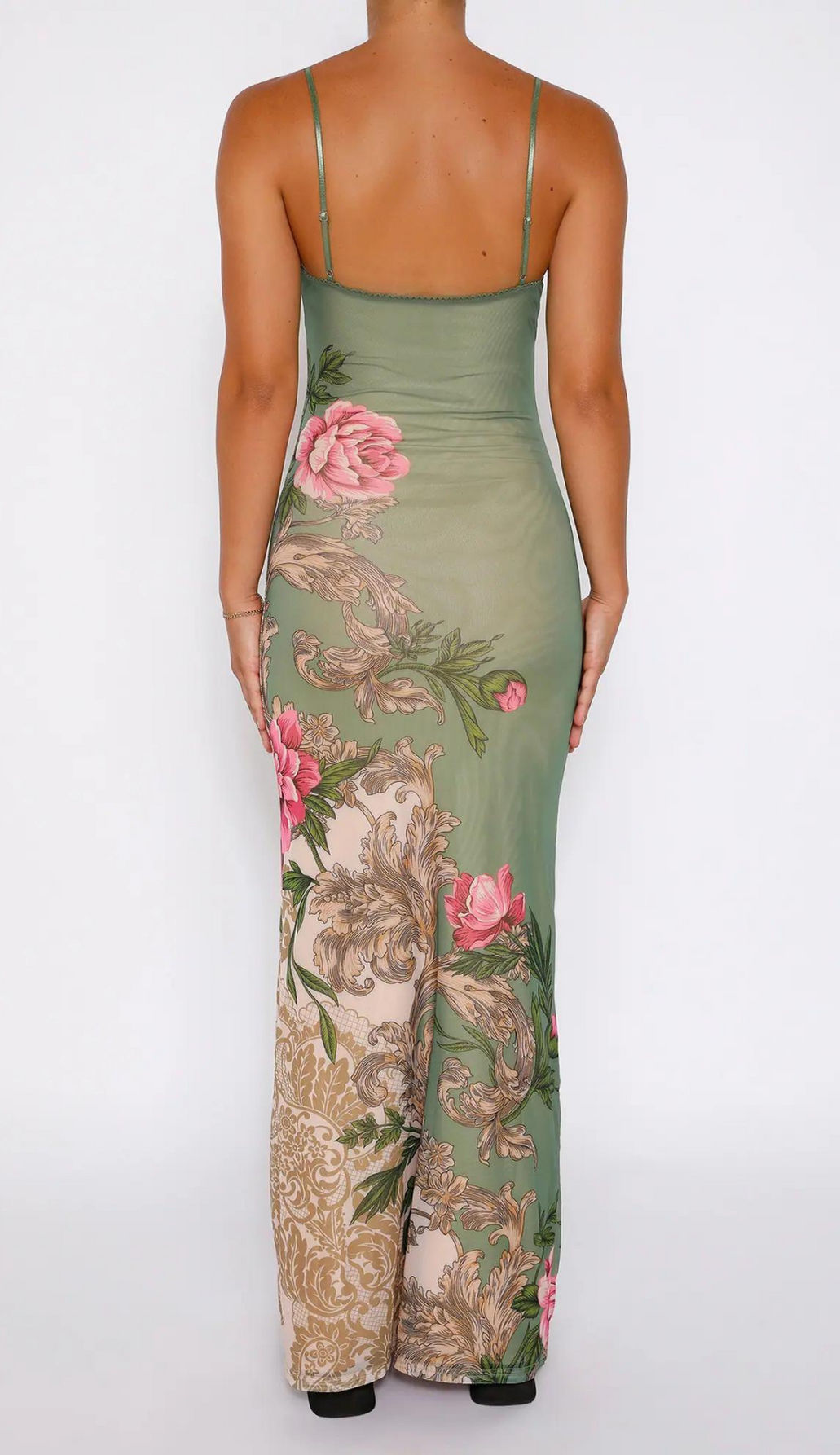 Karolina Green Maxi Dress