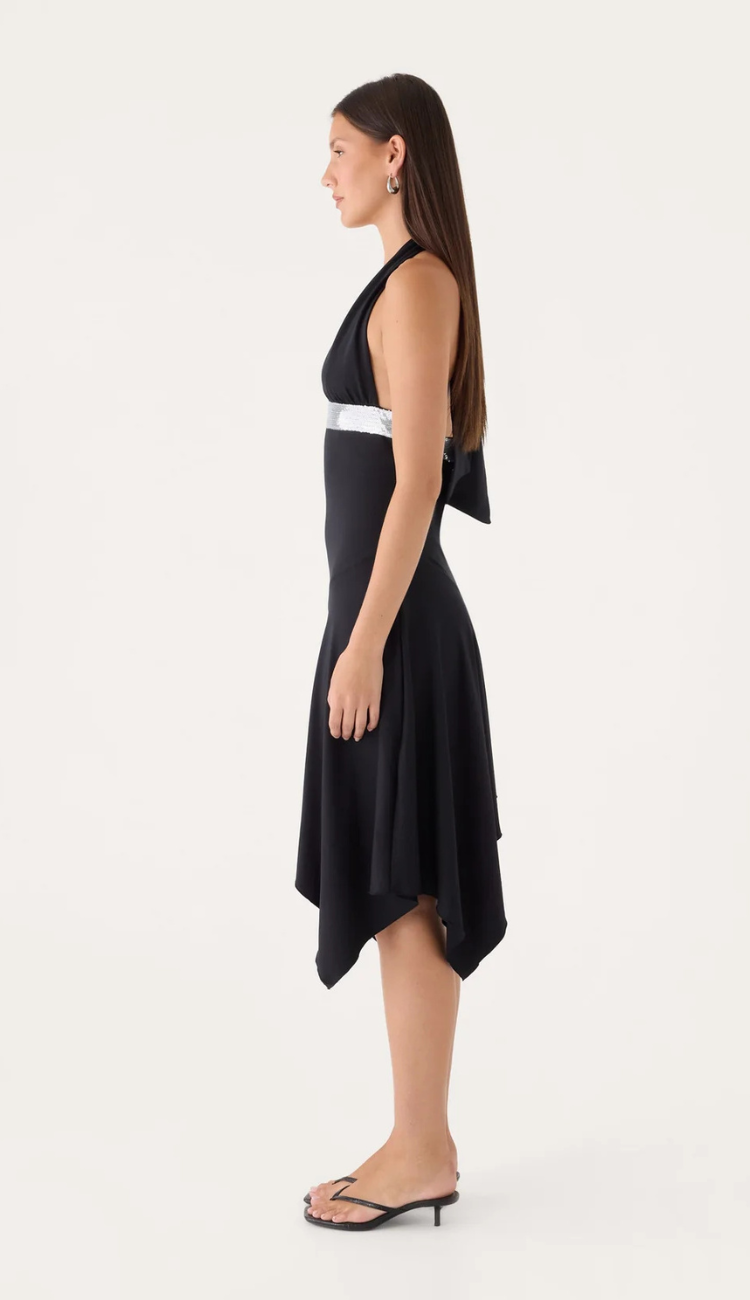 Avenya Black Midi Dress