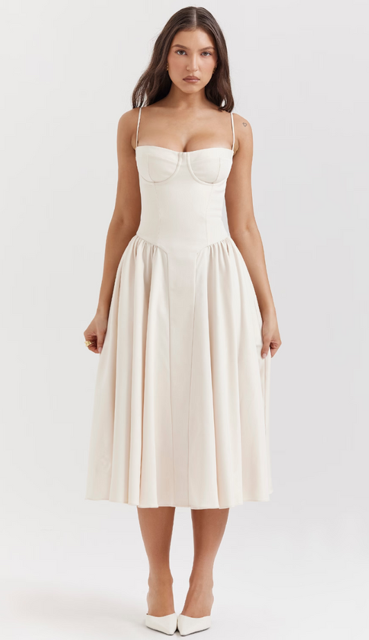 Wyatt Cream Midi Dress