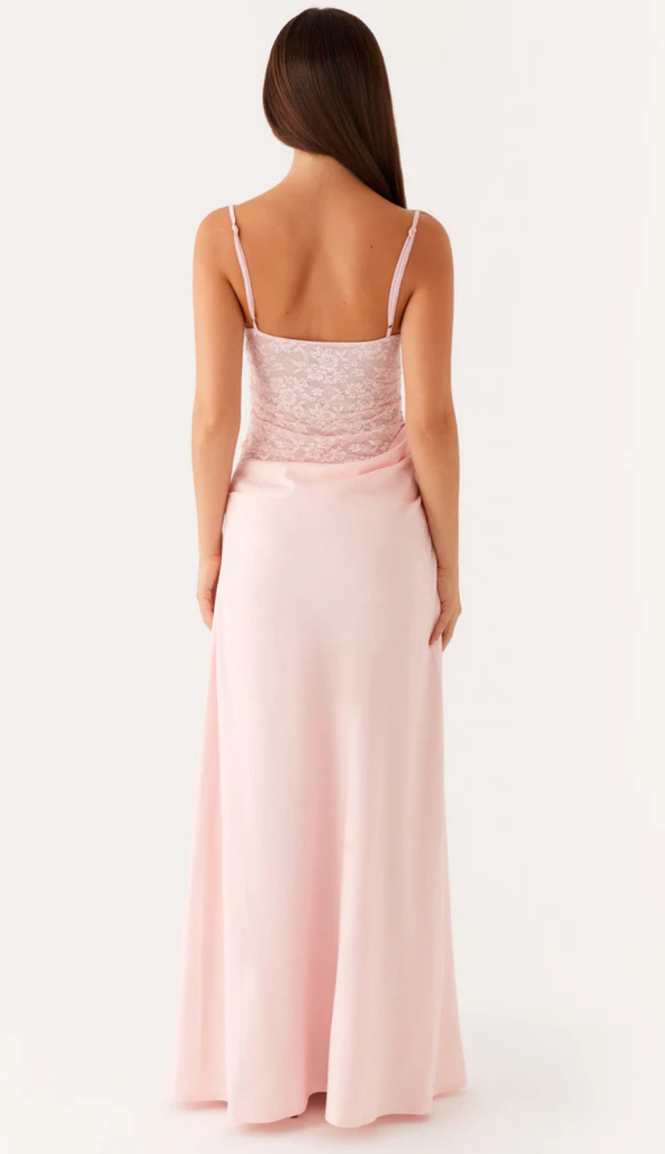 Azira Pink Lace Maxi Dress