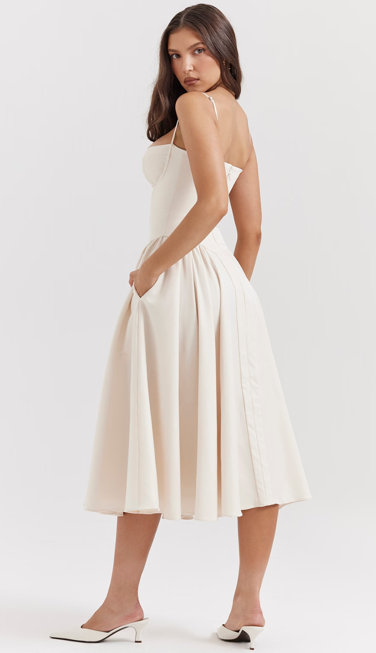 Wyatt Cream Midi Dress