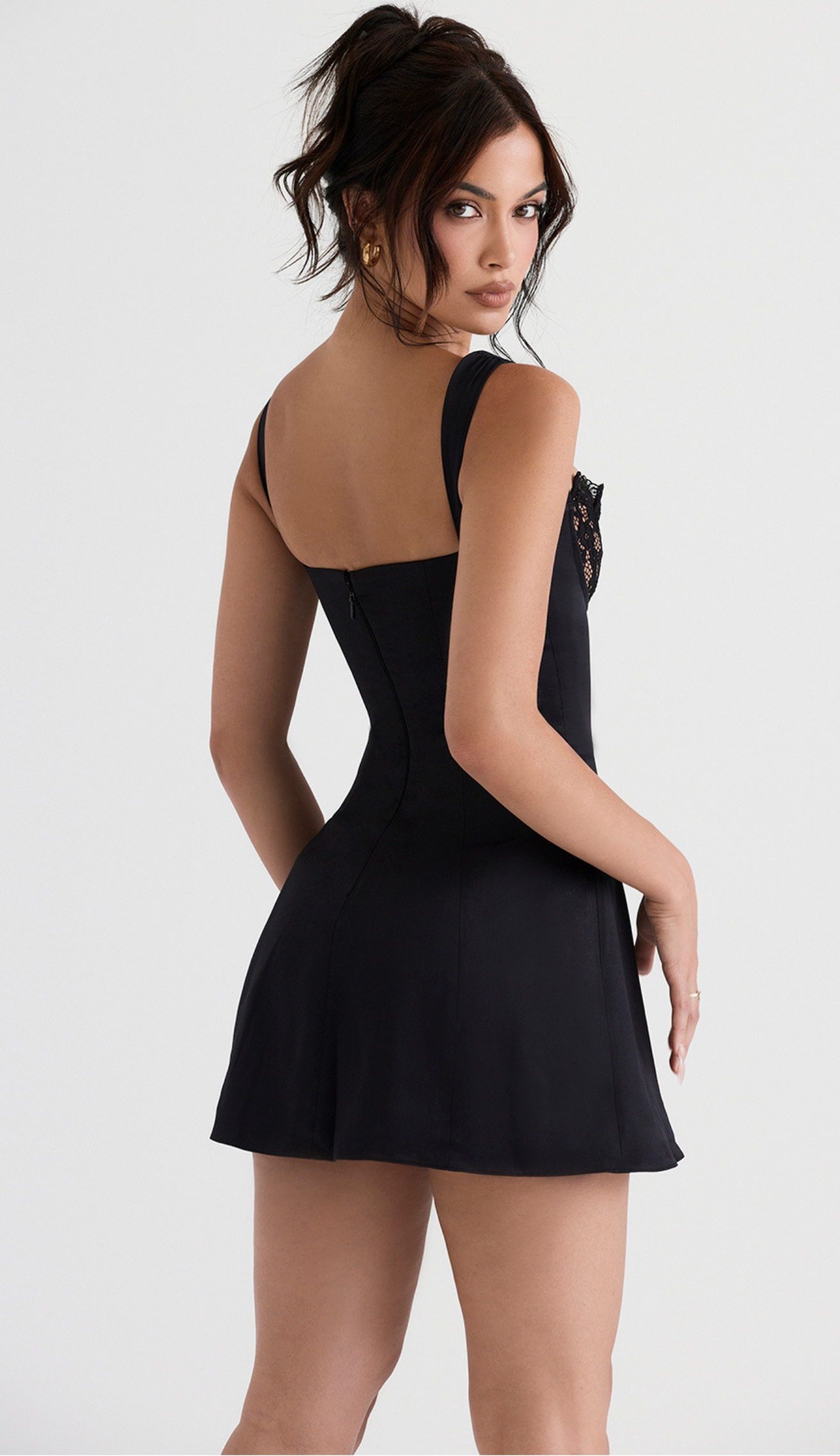 Katz Black Lace Mini Dress