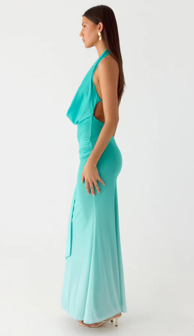 Vee Turquoise Maxi Dress