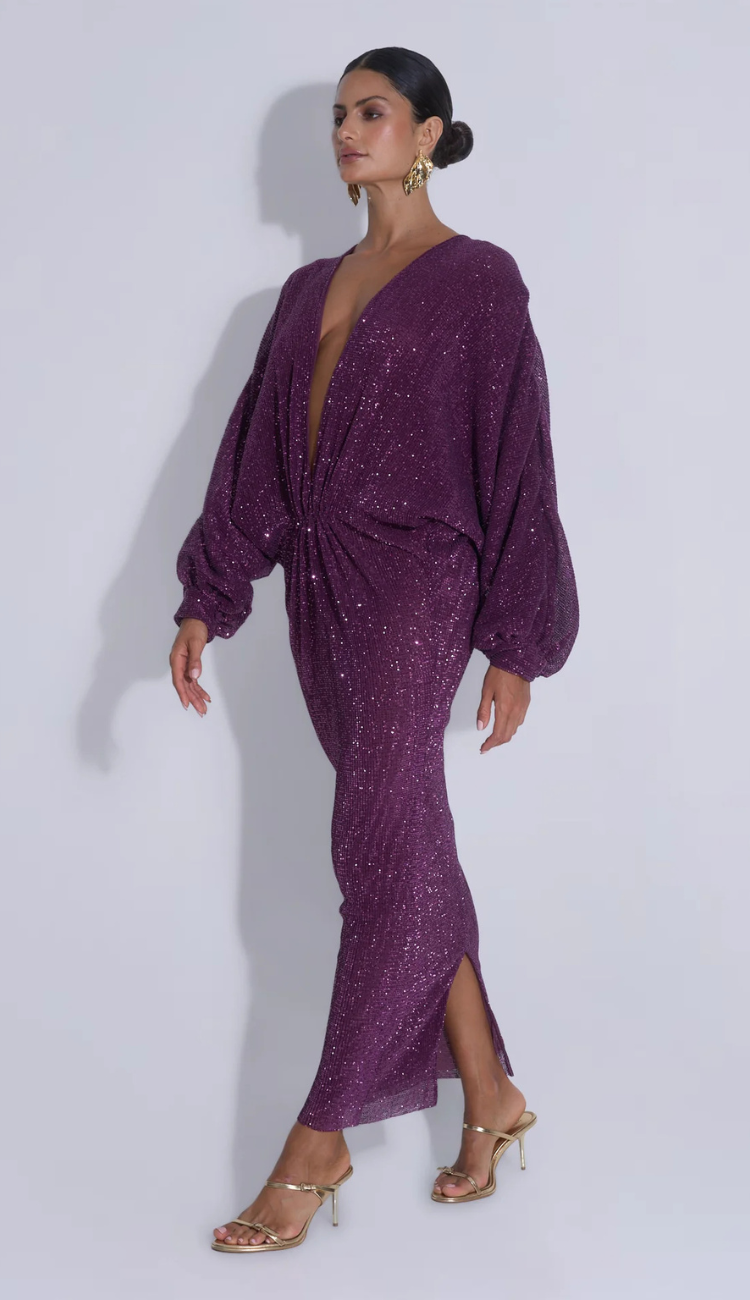 Brielle Violet Kaftan Gown