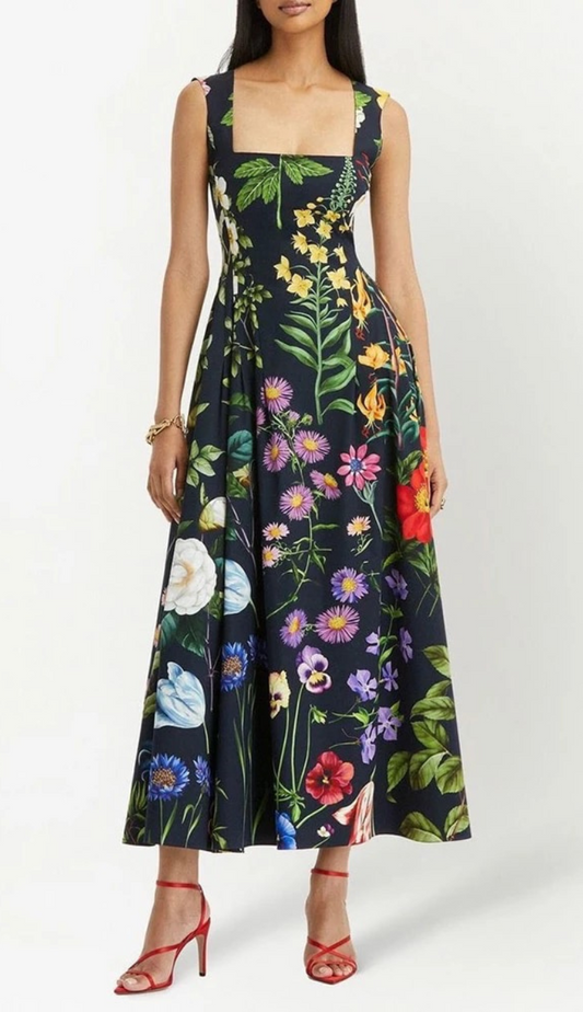 Eloise Patchwork Floral Dress