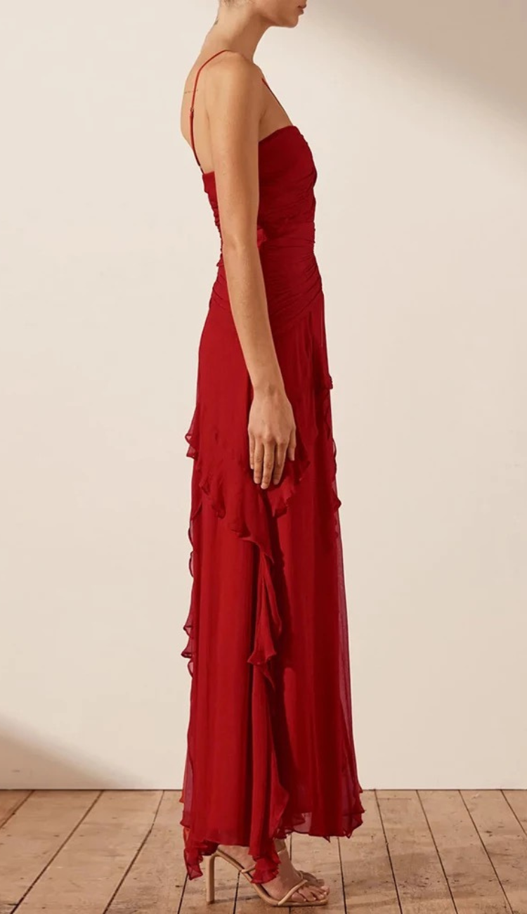 Celia Red Maxi Dress