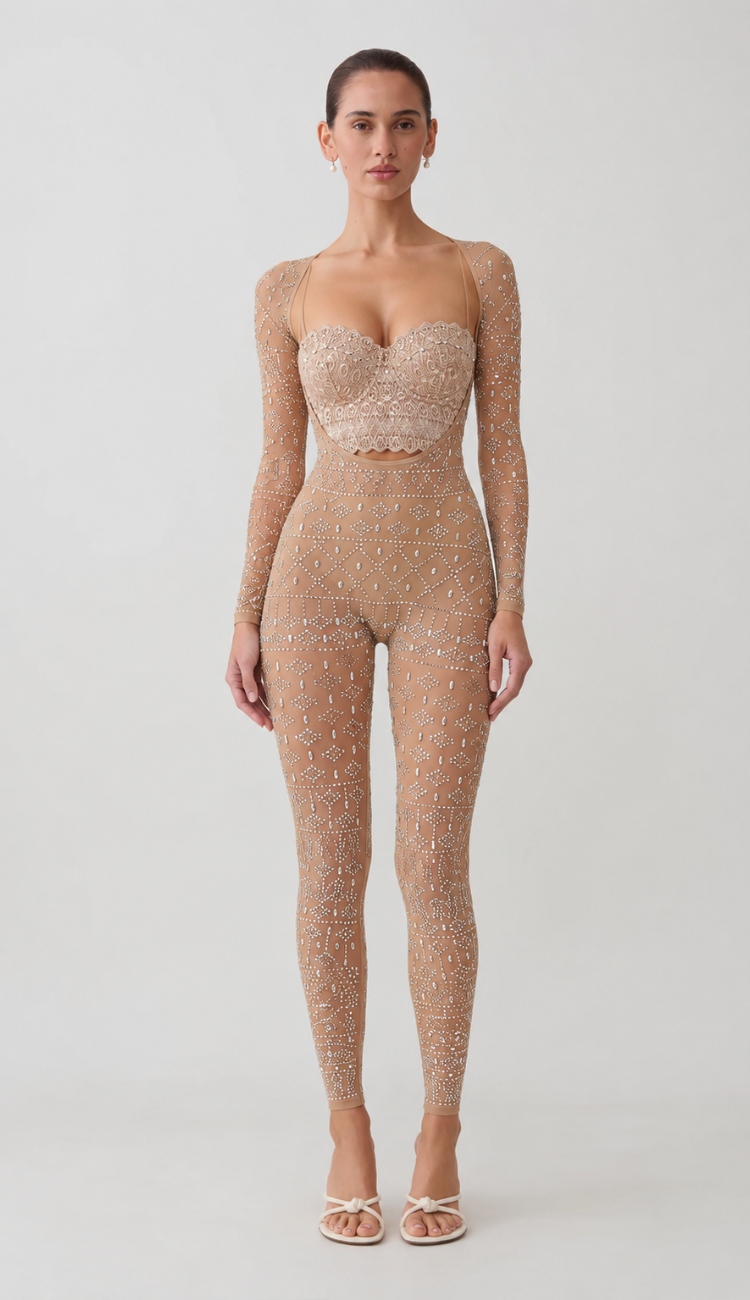 Rhinestone Catsuit