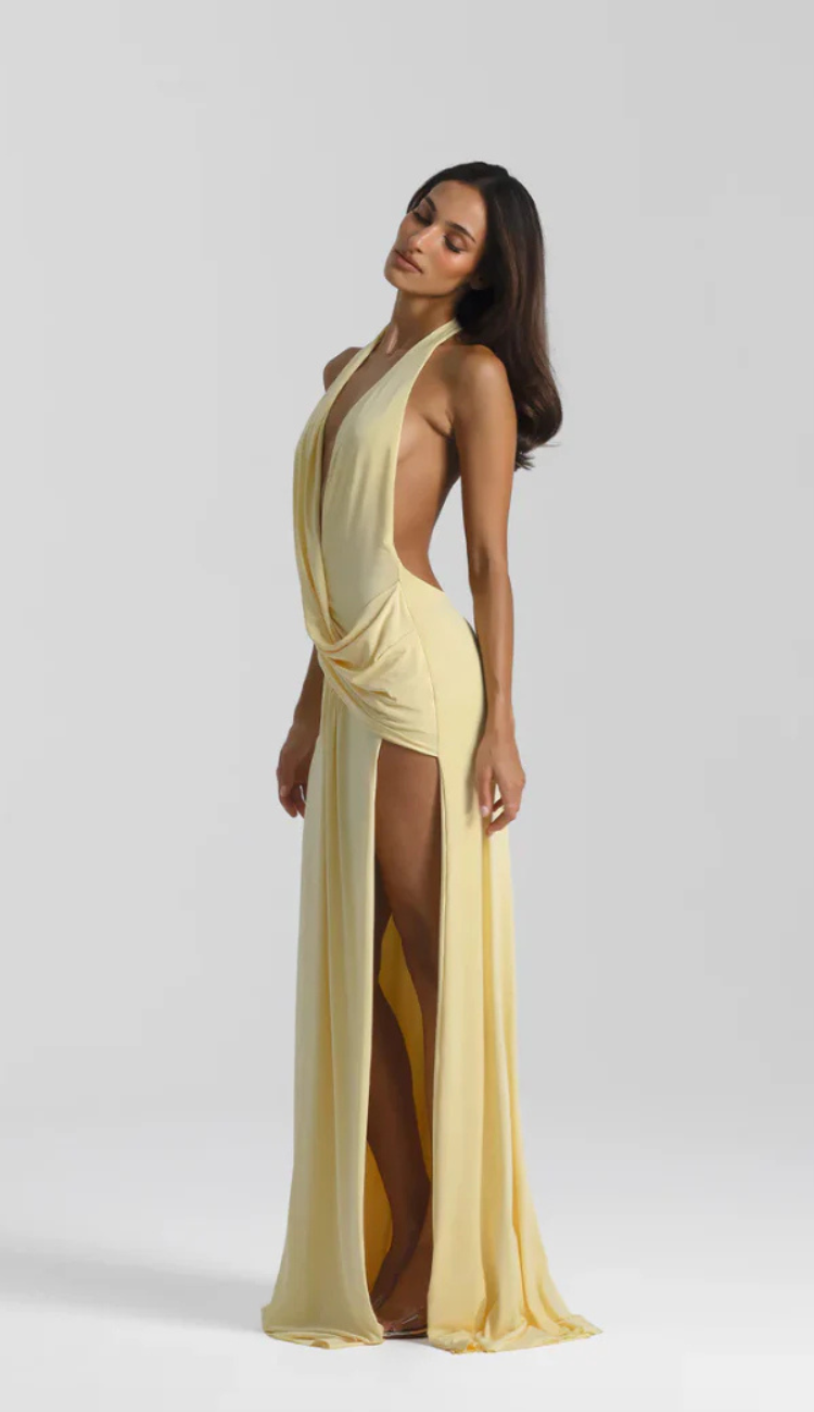 Petra Yellow Maxi Dress