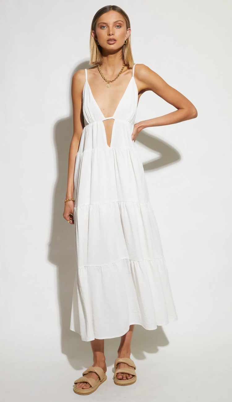 Devin Maxi Dress in White