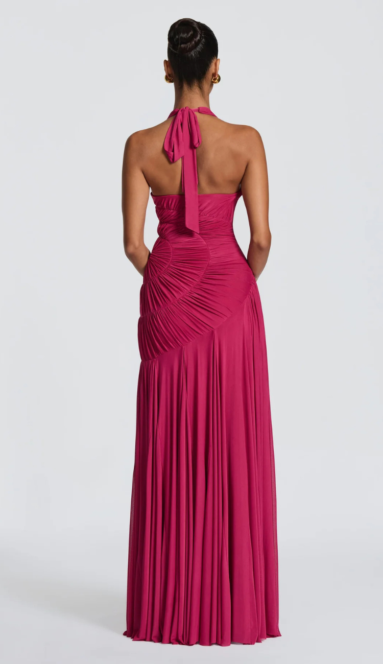 Odette Raspberry Maxi Dress