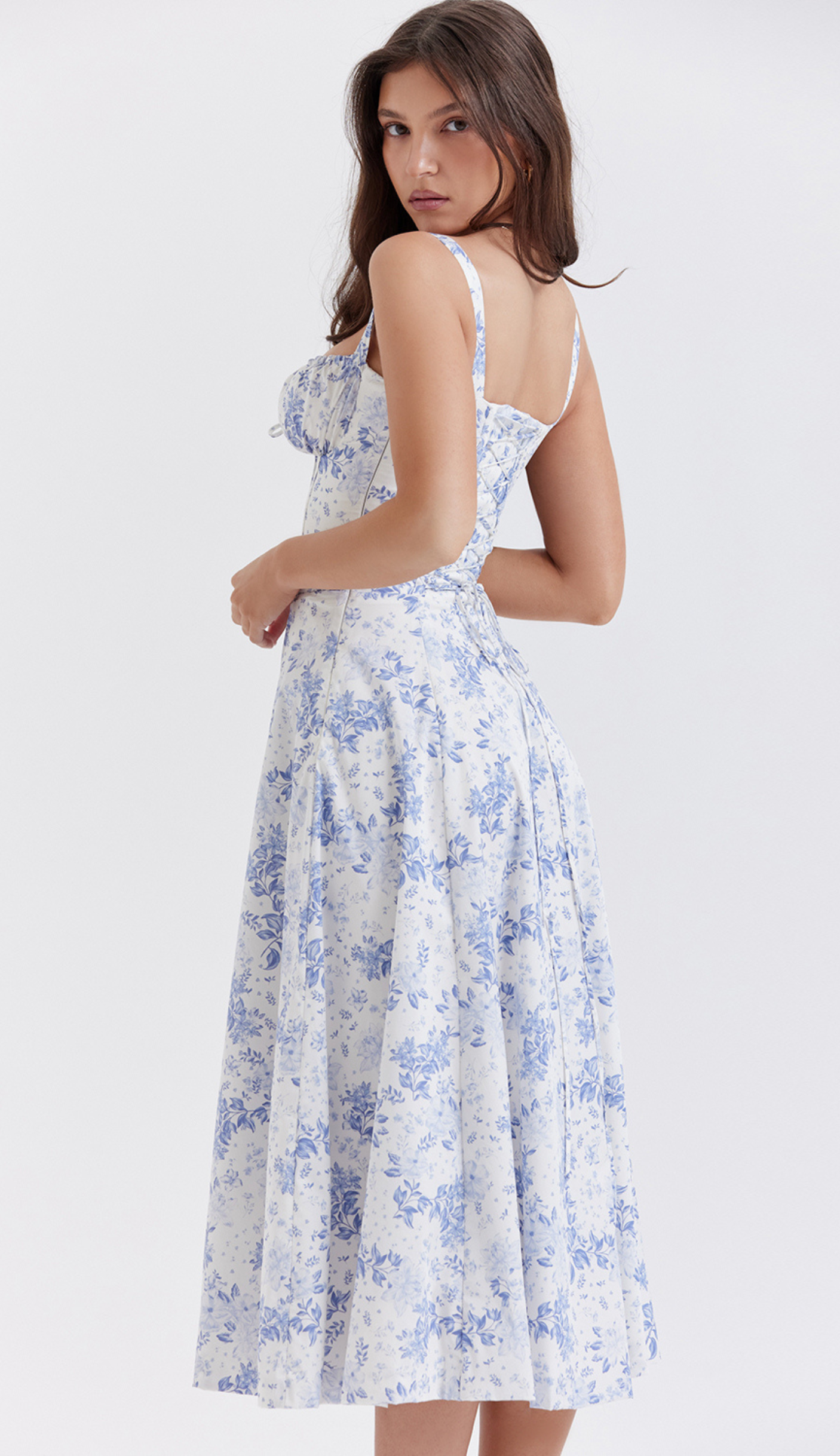 Jasmine Floral Blue Dress