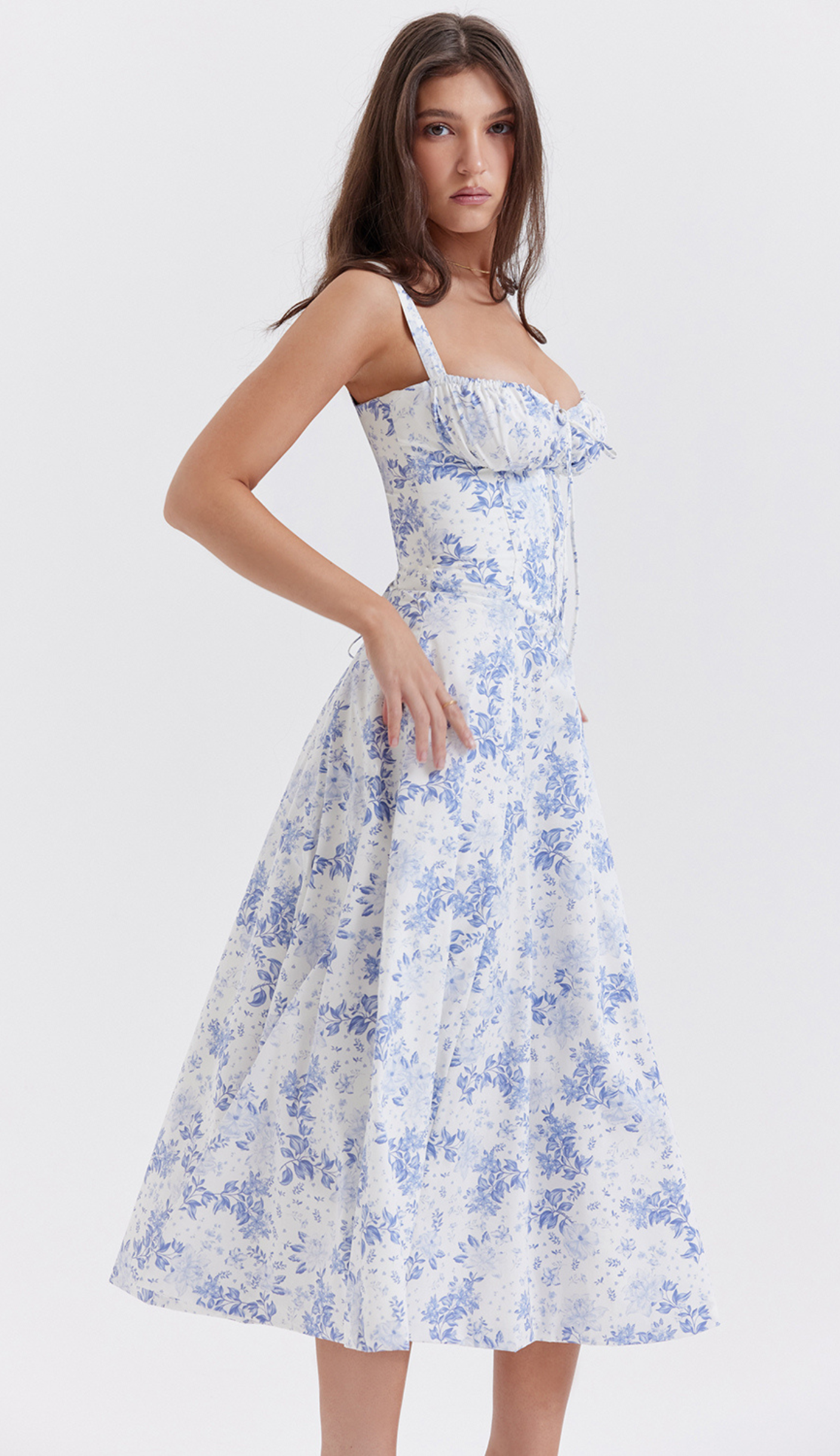 Jasmine Floral Blue Dress