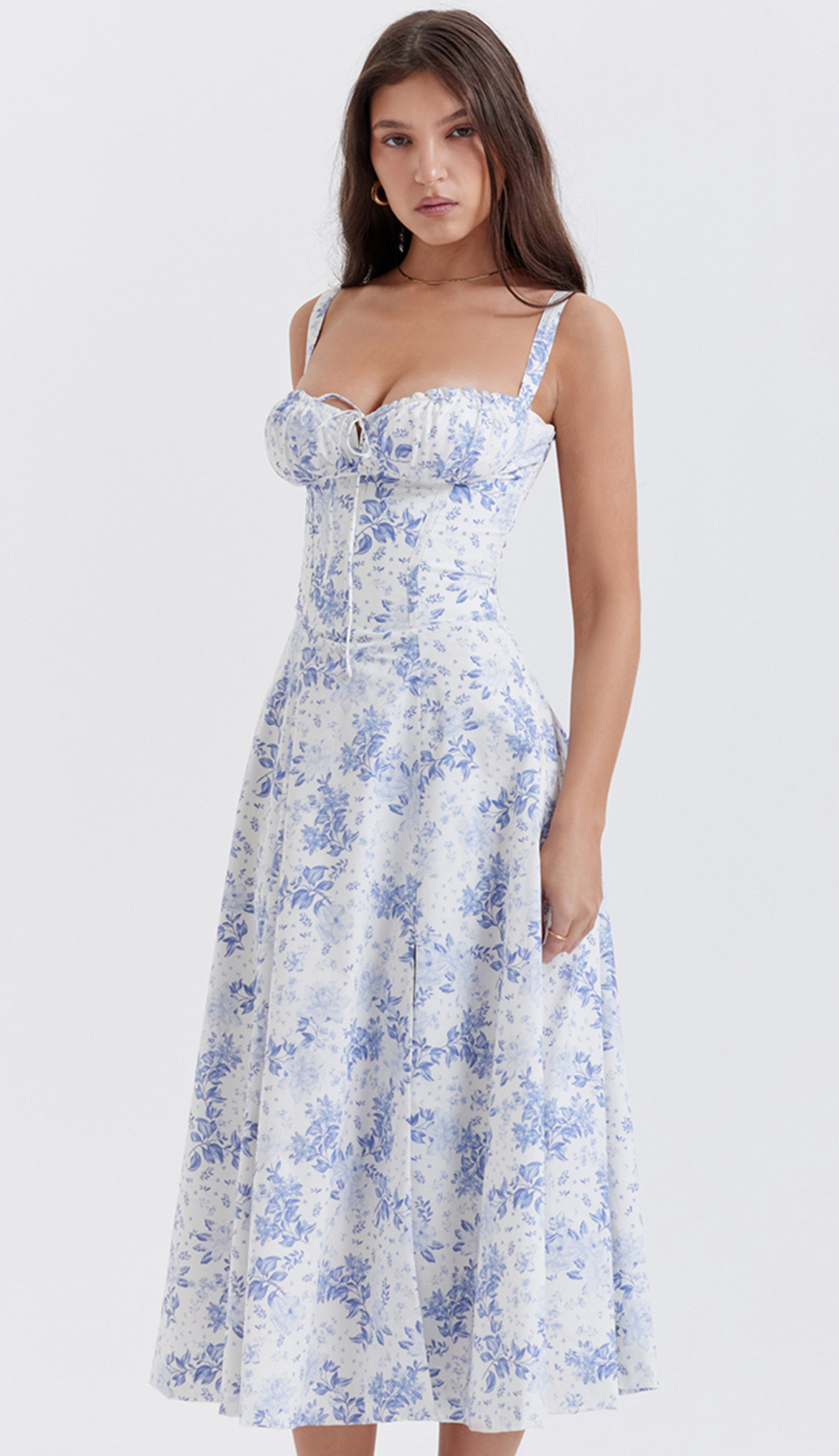 Jasmine Floral Blue Dress