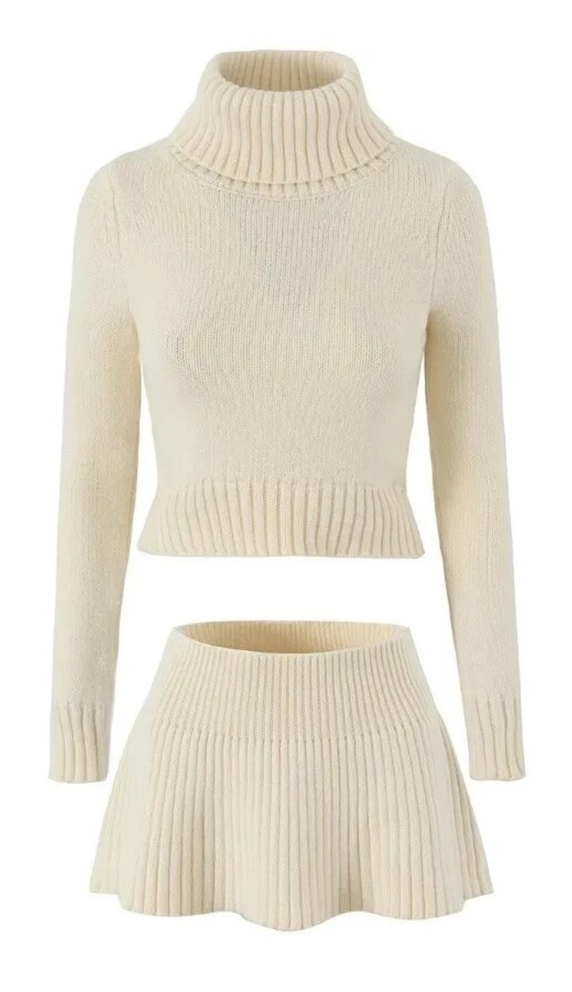 Freyja Beige Knit Set