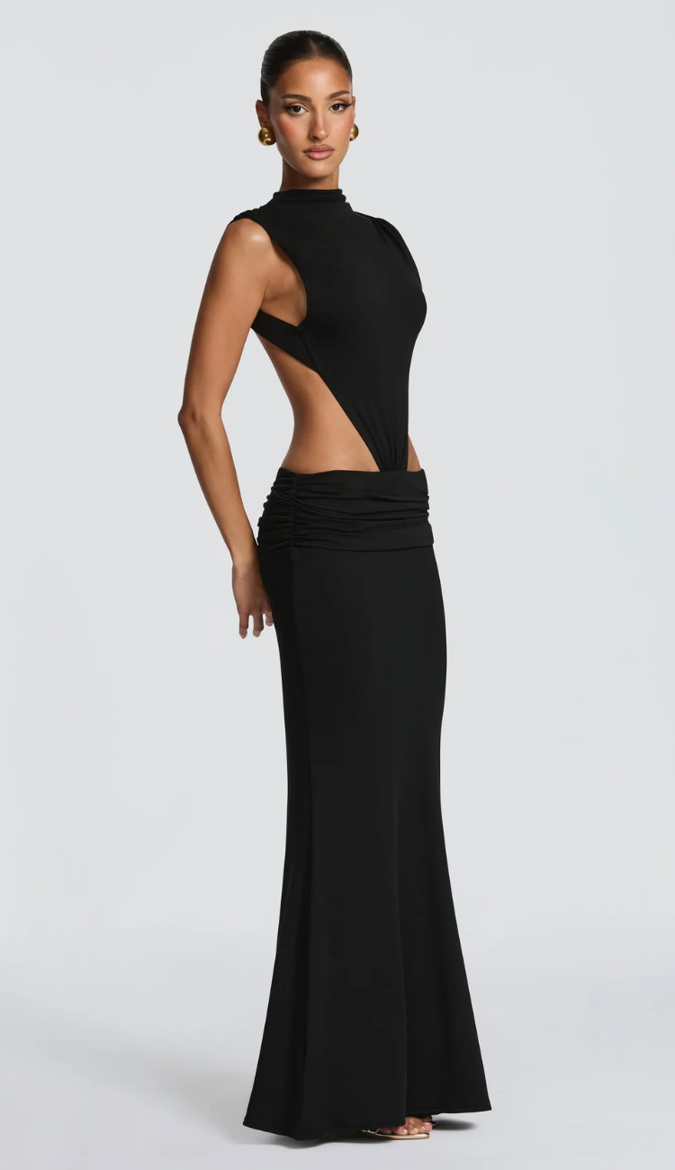 Cosima Black Maxi Dress