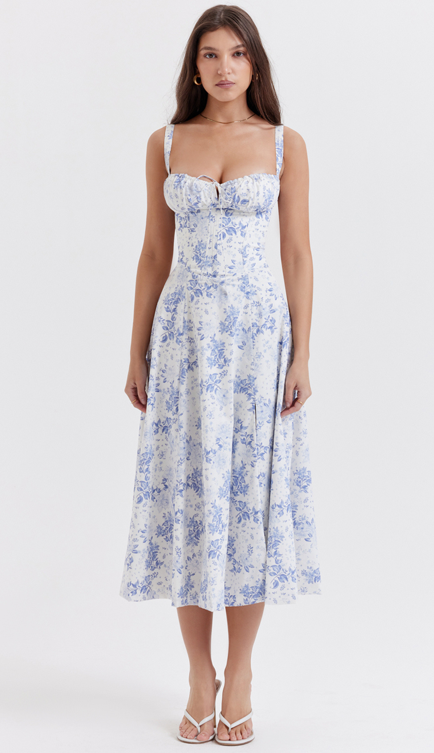 Jasmine Floral Blue Dress