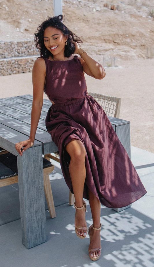 Esther Dress in Brown