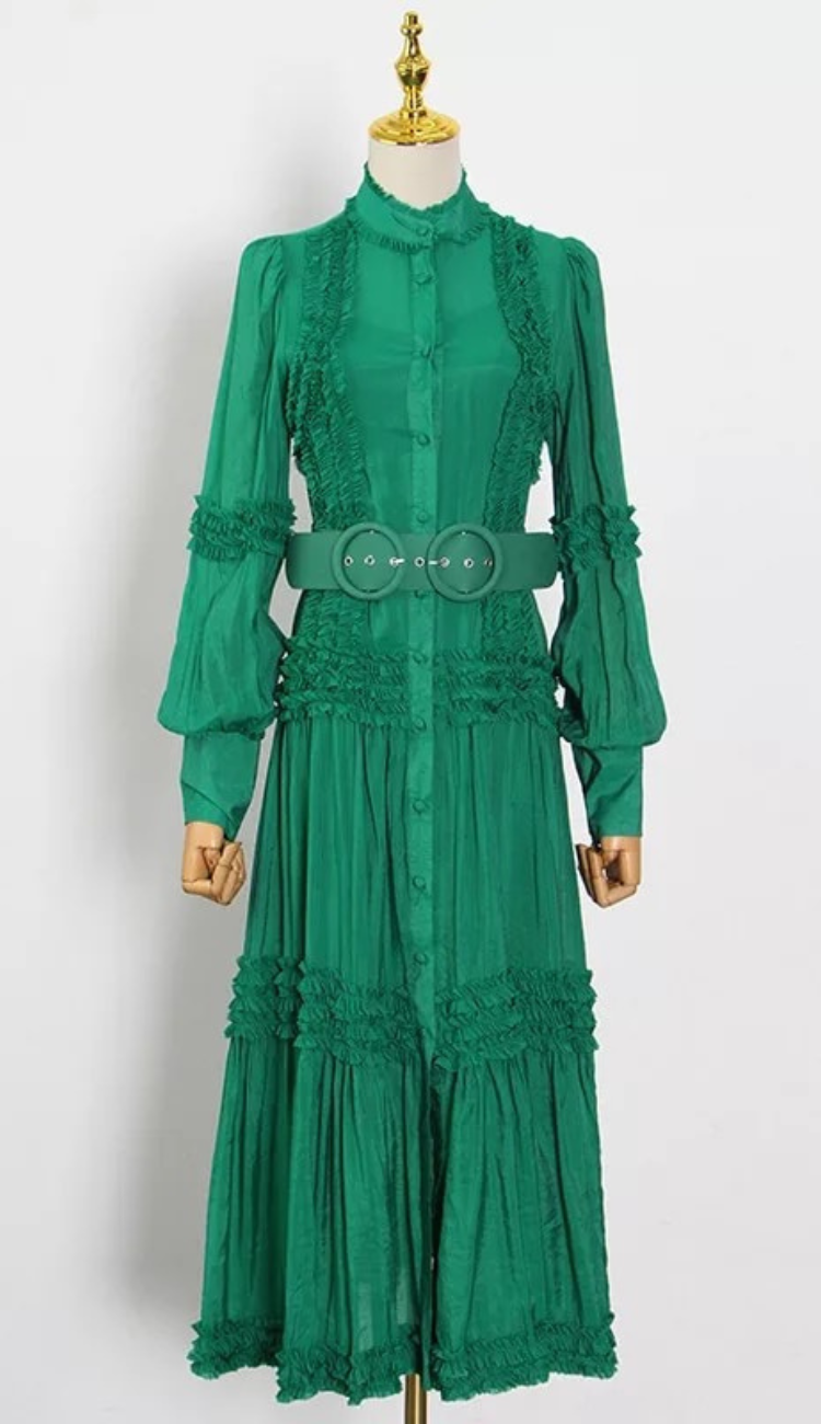 Delfina Green Maxi Dress