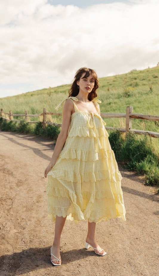 Meghan Yellow Maxi Dress