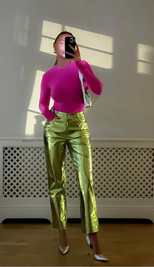 Mena Roxo Metallic Lima Pants