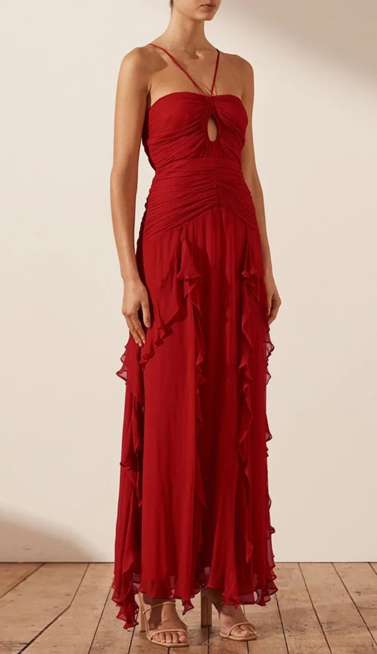 Celia Red Maxi Dress