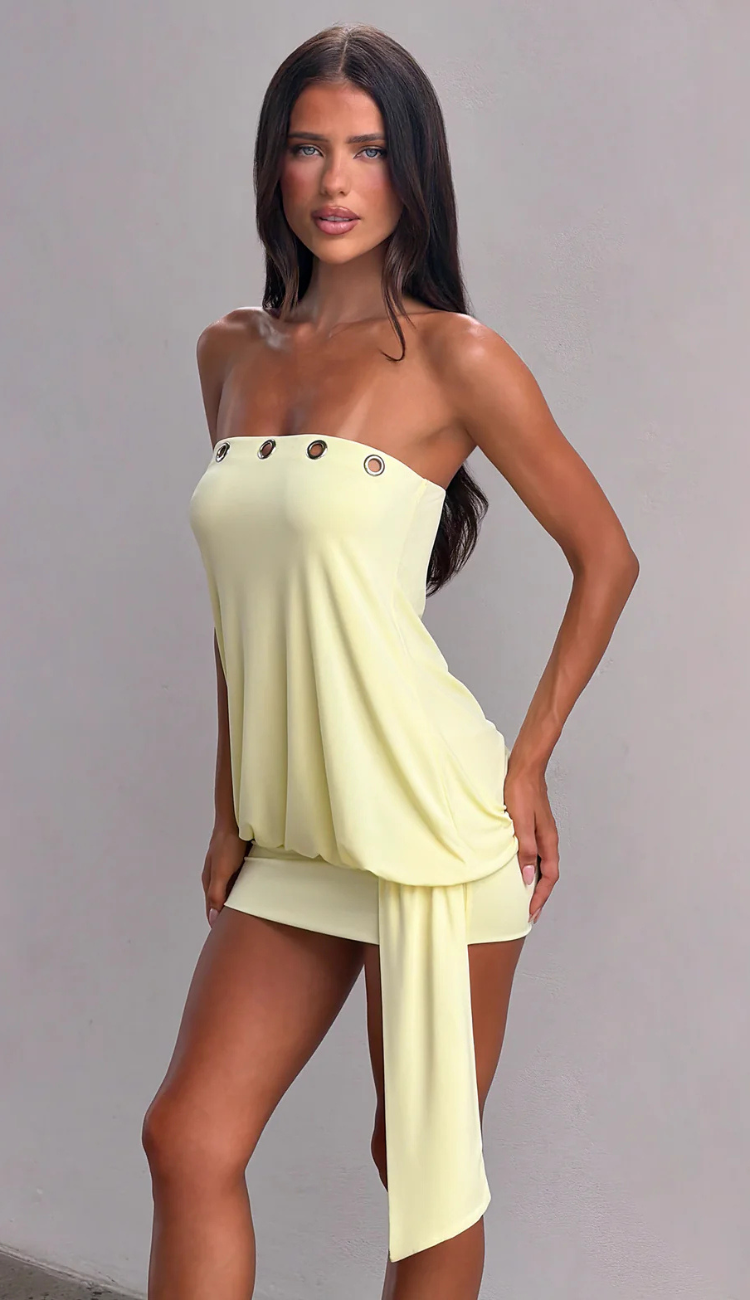 Tiana Yellow Mini Dress