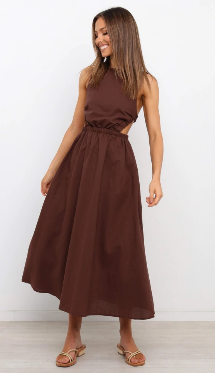 Esther Dress in Brown