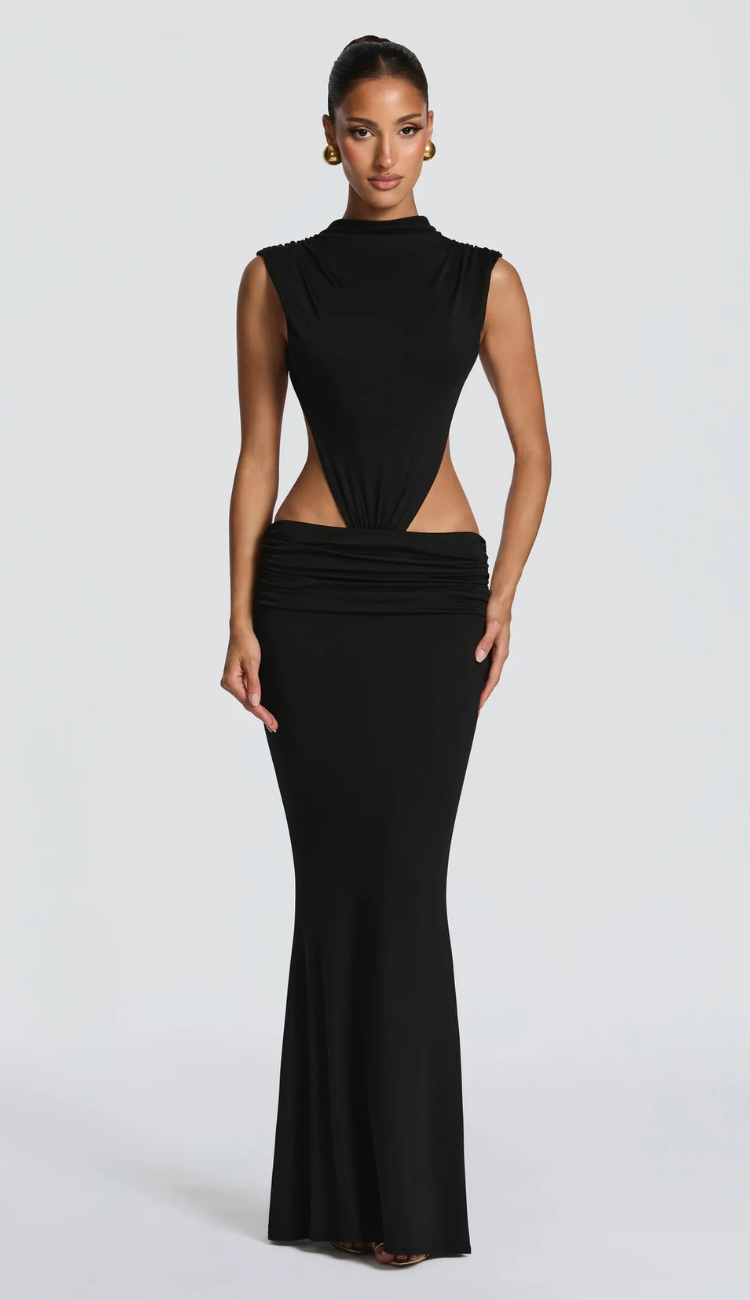 Cosima Black Maxi Dress