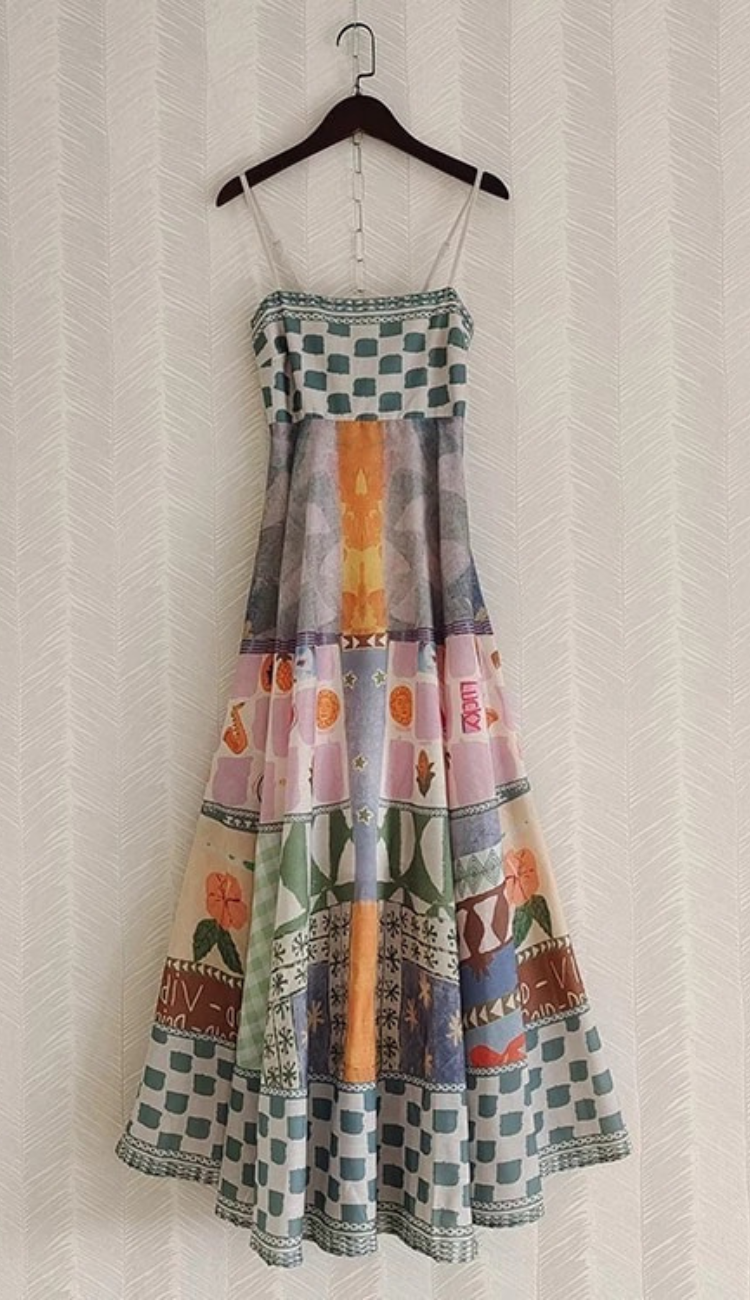 Claudine Patchwork Dress