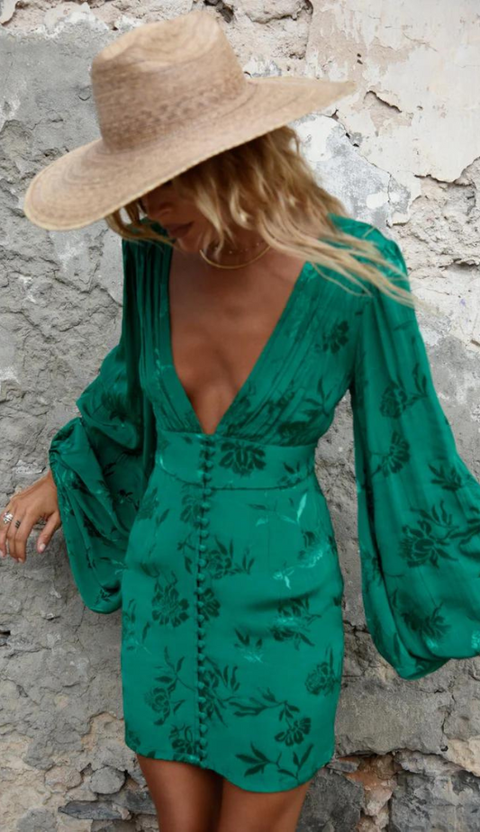 Allegra Green Mini Dress