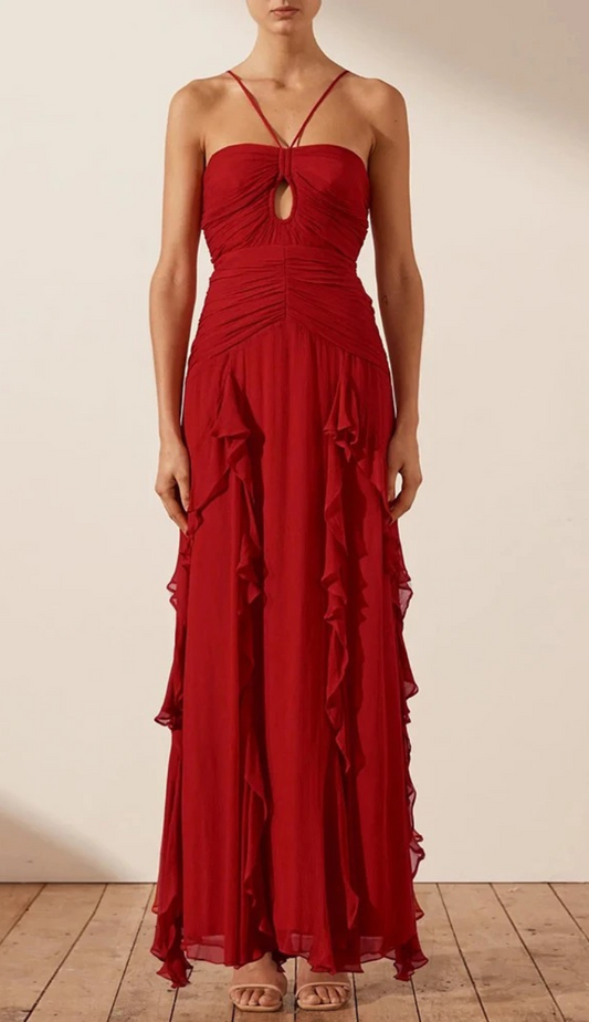 Celia Red Maxi Dress