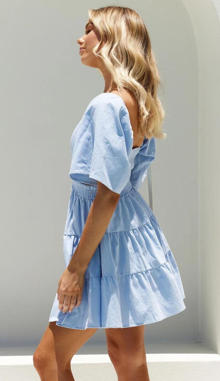 Elsie Light Blue Mini Dress