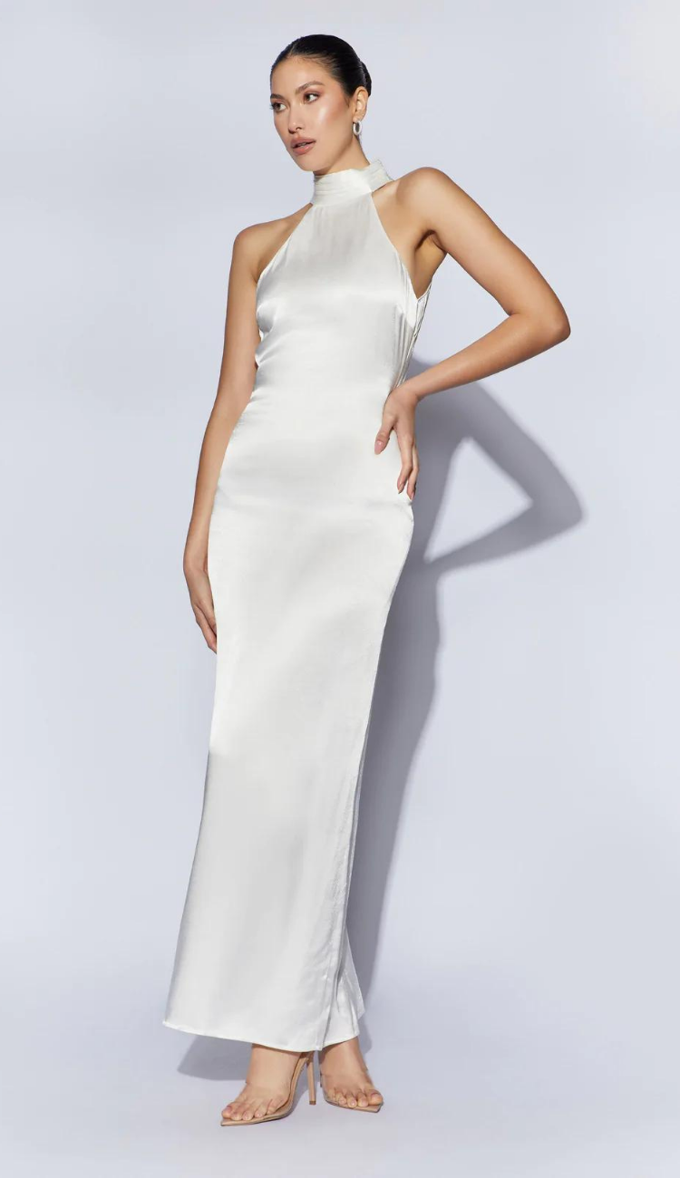 Eda White Backless Dress