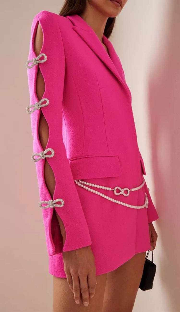 Marella Blazer Dress in Hot Pink